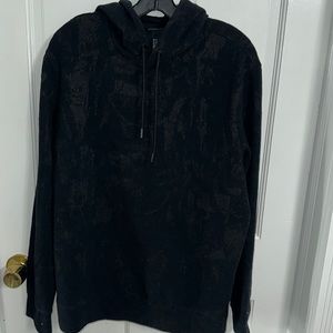 H&M sweahsirt black shimmer hoodie Sz medium